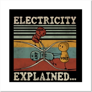 VINTAGE ELECTRICITY EXPLAINED Posters and Art